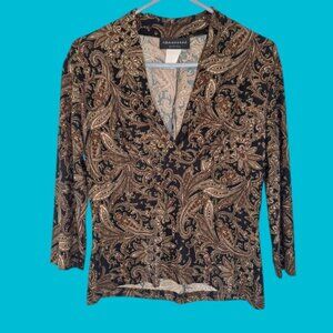 VINTAGE Beautiful Paisley Blouse Sz 12P
